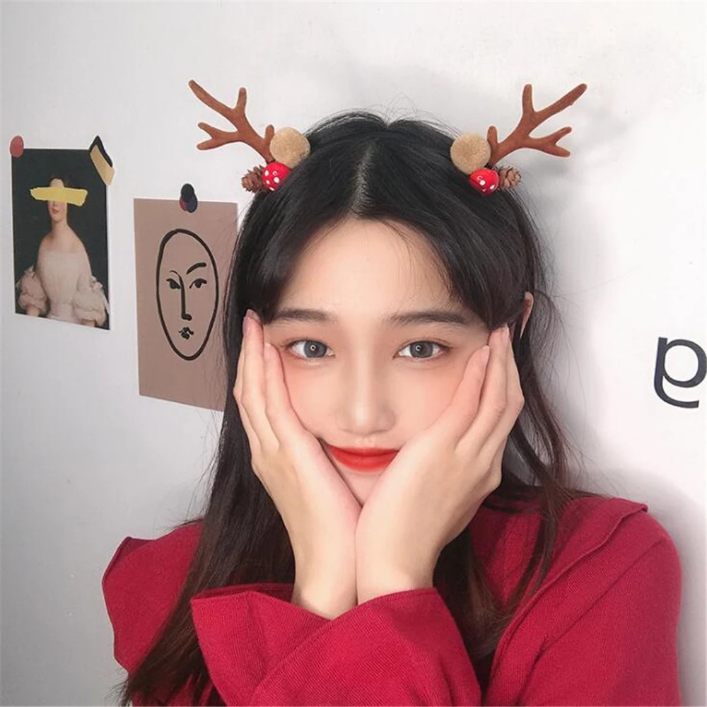 

Christmas Headbands Antler Hair Band Deer Ear Hair Hoop Headwear Xmas Decoration Gifts Party Cosplay Hair Accessories for Girls