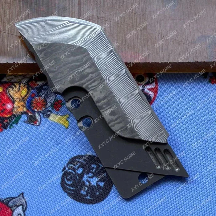 1 шт. дамасское тренировочное лезвие своими руками для тренировочного ножа Moyeworks 2