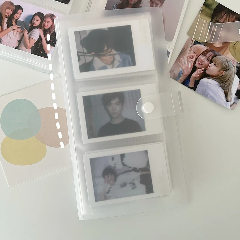 Фото Прозрачный держатель для фотокарт, 3 дюйма, фотоальбом Instax, мини-альбом для хранения, открытка, штамп, визитница, Коллекционирование, альбом для фотографий №3