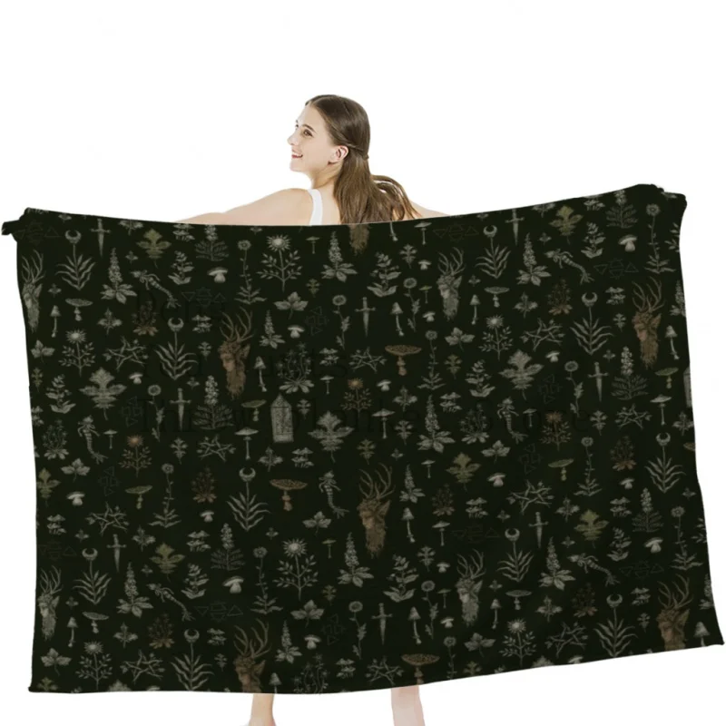 

Forest and Field Guardian Throw Blankets Soft Velvet Blanket Camping Bedding Blanket Cold Cinema or Travel