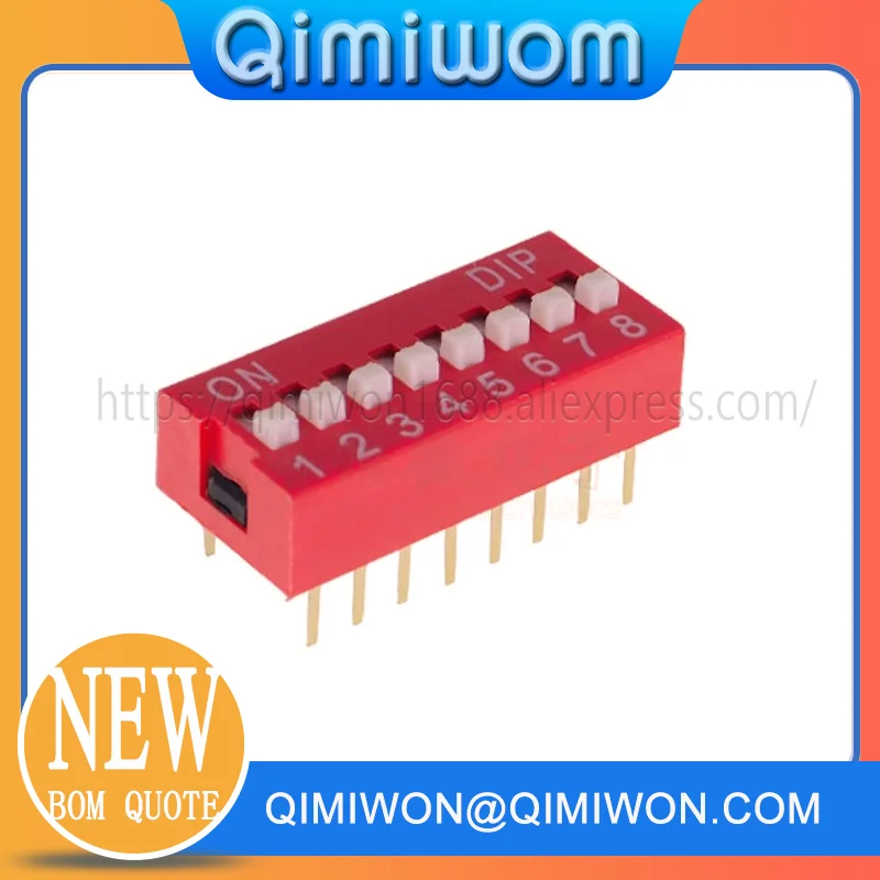 Рычажные переключатели Qimiwon 10 шт., красные, синие, 2,54 мм