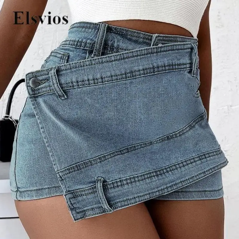 

Модная необычная Дизайнерская Женская мини-юбка из искусственной кожи, повседневная юбка с высокой талией, шорты, уличная одежда