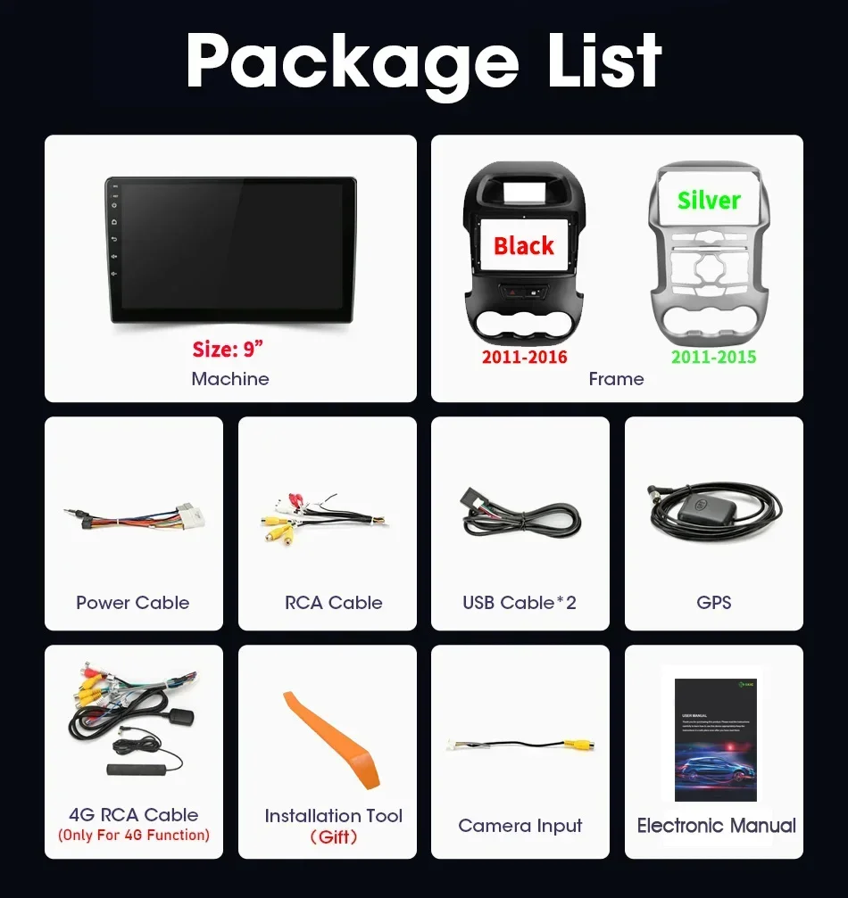 Автомобильный радиоприемник Android 14 для Ford Ranger 2011-2016 3 2011-2015 мультимедийный BT