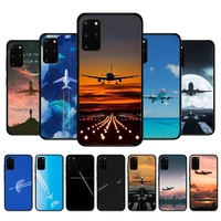 aircraft plane airplane phone case for samsung s21 s10 lite s20 ultra s9 s8 plus s7 s6 edge s5 cover