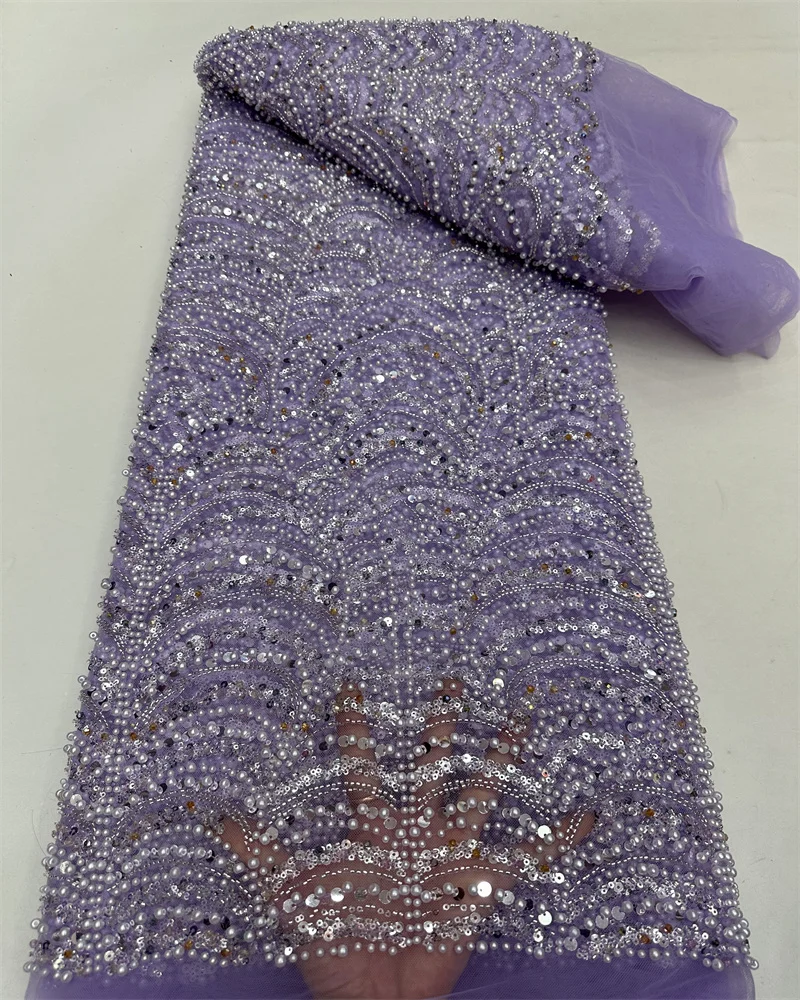 Новейшая розовая африканская кружевная ткань с блестками 2024 высокое качество