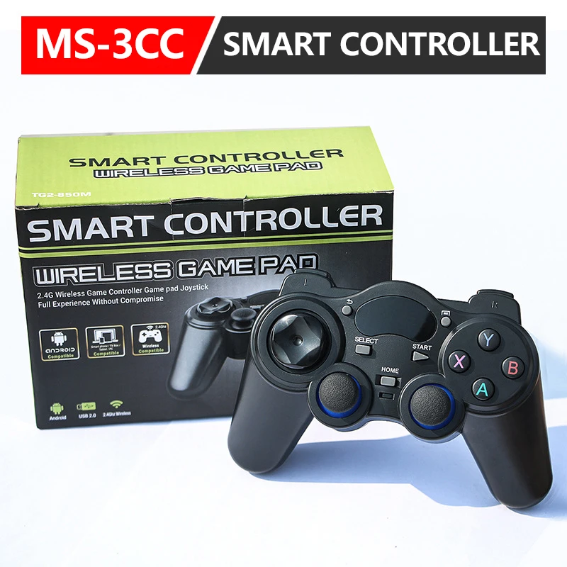 2.4G Wireless Gamepad Joystick with OTG Converter Game Controller Grip for PC Laptop PS3 Android TV Raspberry Pi 4 Retropie |