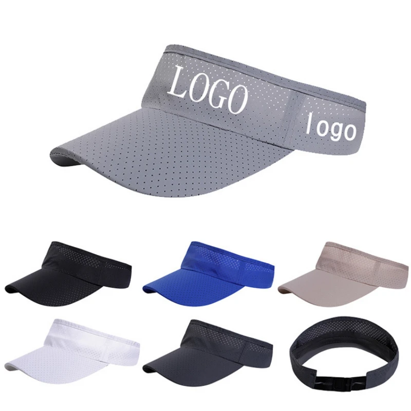 

Customized LOGO Summer Quick-drying Breathable Sun Hat Men's and Women's Adjustable Empty Top Tennis Golf Running Sports Cap