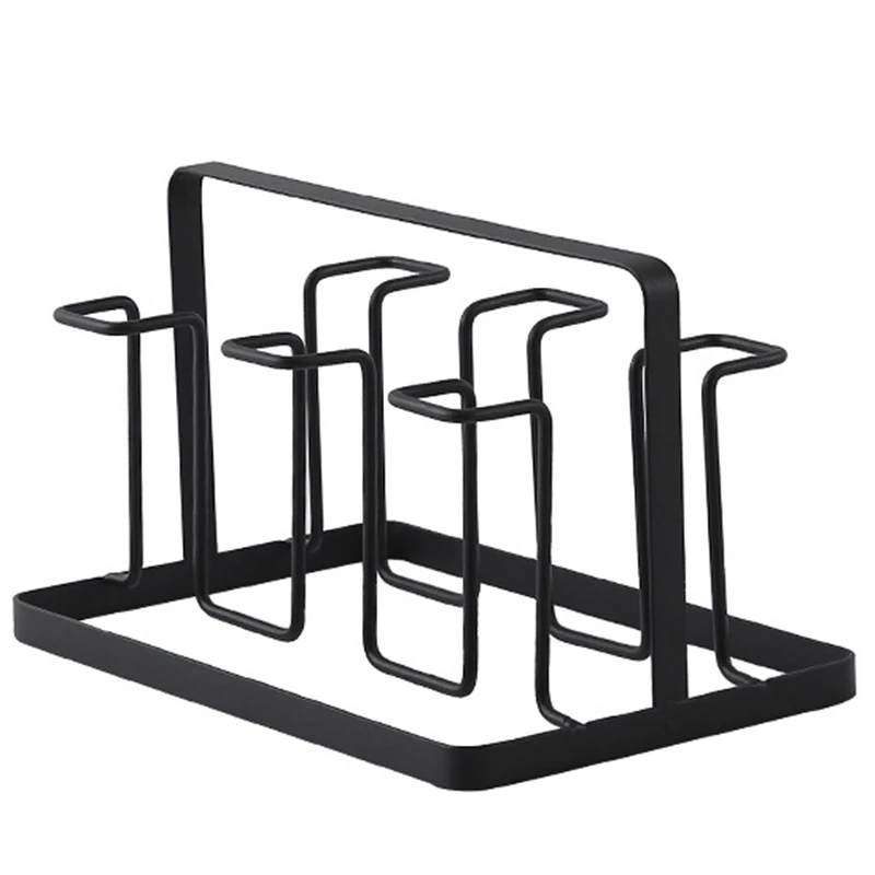 

6 Glass Cups Stand Holder Drying Shelf Kitchen Water Cup Rack Home Hanging Drainer Storage Rack Accessories
