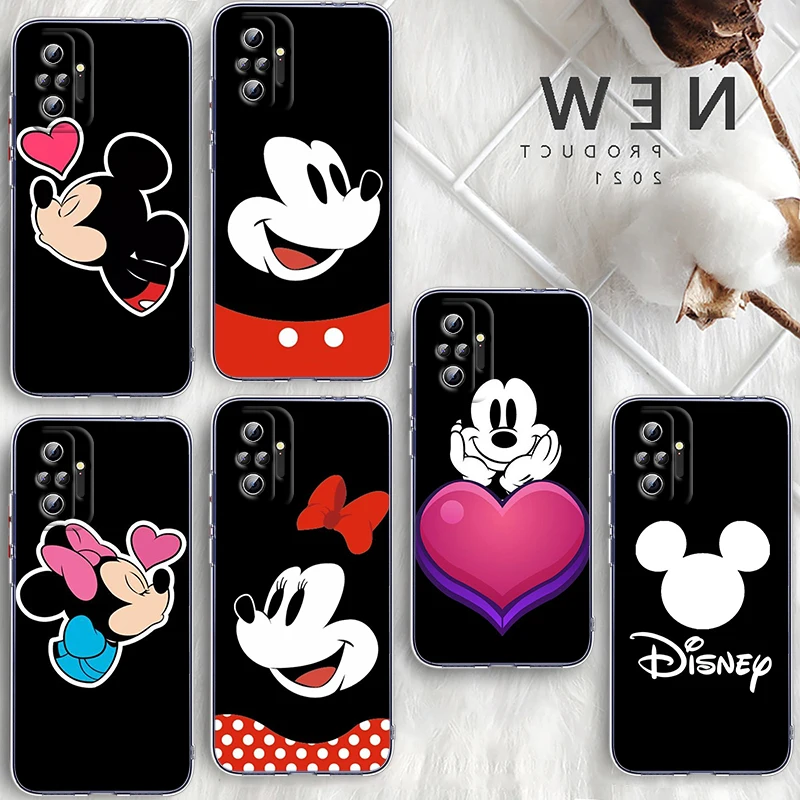 

Disney Mickey Minnie Avatar Phone Case For Xiaomi Redmi Note 11E 11S 11 11T 10 10S 9 9T 9S 8 8T Pro Plus 5G Transparent Cover