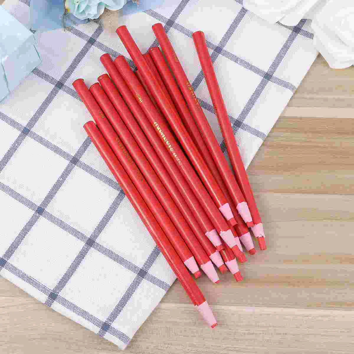 S String Paper Wrapped Wax Colored Pencils Drawing Pencils Set 17cm ( Red )