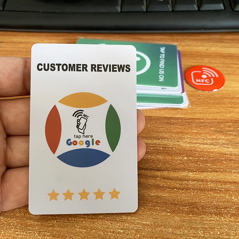 

Universal NFC Cards Google Review NFC Card Increase Your Reviews PVC Material Standard Card Size