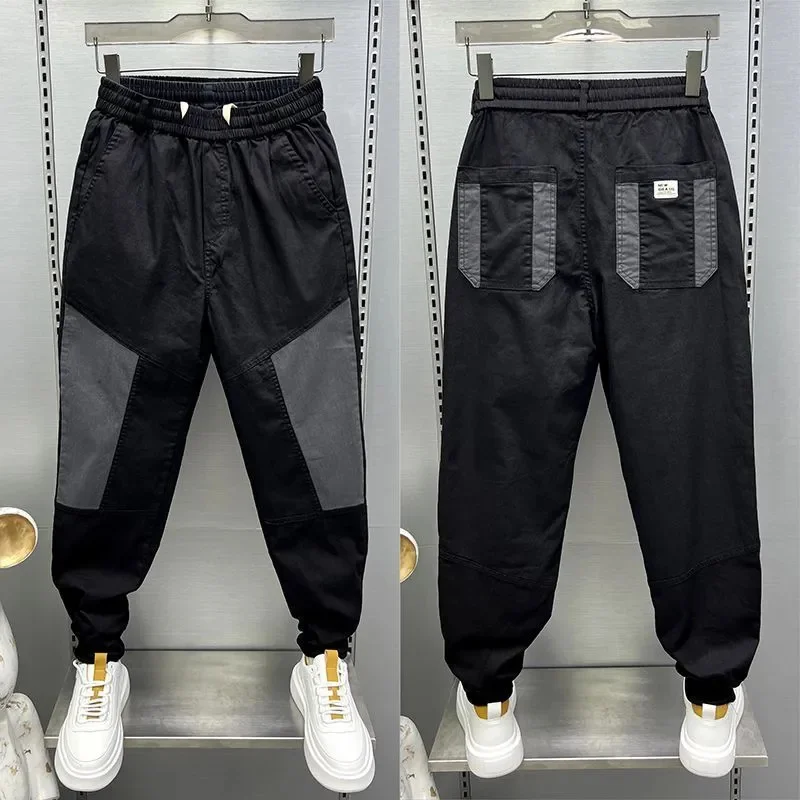 

Штаны спортивные мужские в стиле Харадзюку, дизайнерские шаровары с прострочкой, брюки в стиле хип-хоп, джоггеры, брендовая одежда