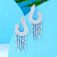 kellybola fashion waterdrop cubic zirconia earrings trendy charms dubai big round hoop statement earring for women wedding gift