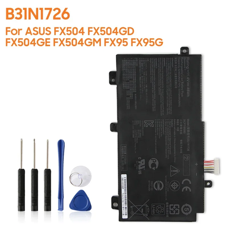 Фото Новая сменная батарея B31N1726 для ASUS FX86 FX80G FX80GE/GD8750 FX505 FX505GE FX95G FX80 FX505G FX504G FX86FM TUF 4240 мАч №1