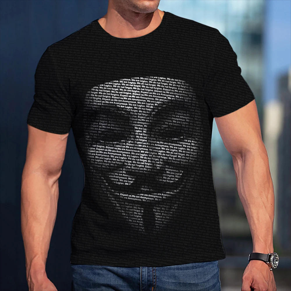 

Футболка мужская с 3D-принтом и круглым вырезом