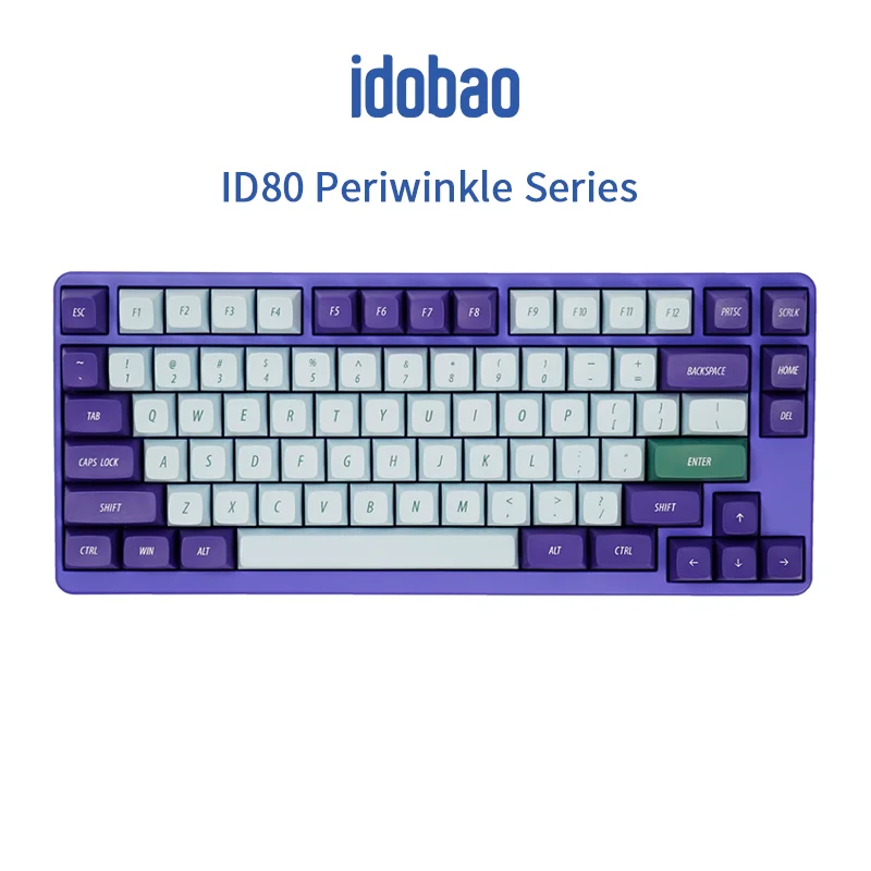 Idobao ID80 серия Periwrinkle собранная механическая клавиатура Горячая замена фиолетовая алюминиевая на заказ Проводная клавиатура с переключателем Keycaps