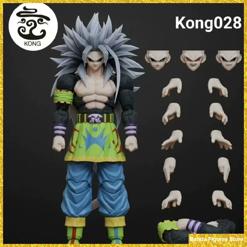 Оригинальный Kong Studio Dragon Ball Super Saiyan 5 Son Goku Ssj5 Black 028 в наличии аниме-фигурки модель