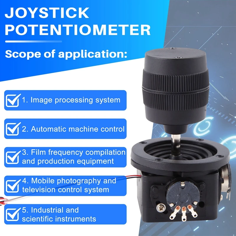 3-Axis Joystick Potentiometer R300B-M2 5K 3D Security Yuntai Control Ball Machine Keyboard Monitor