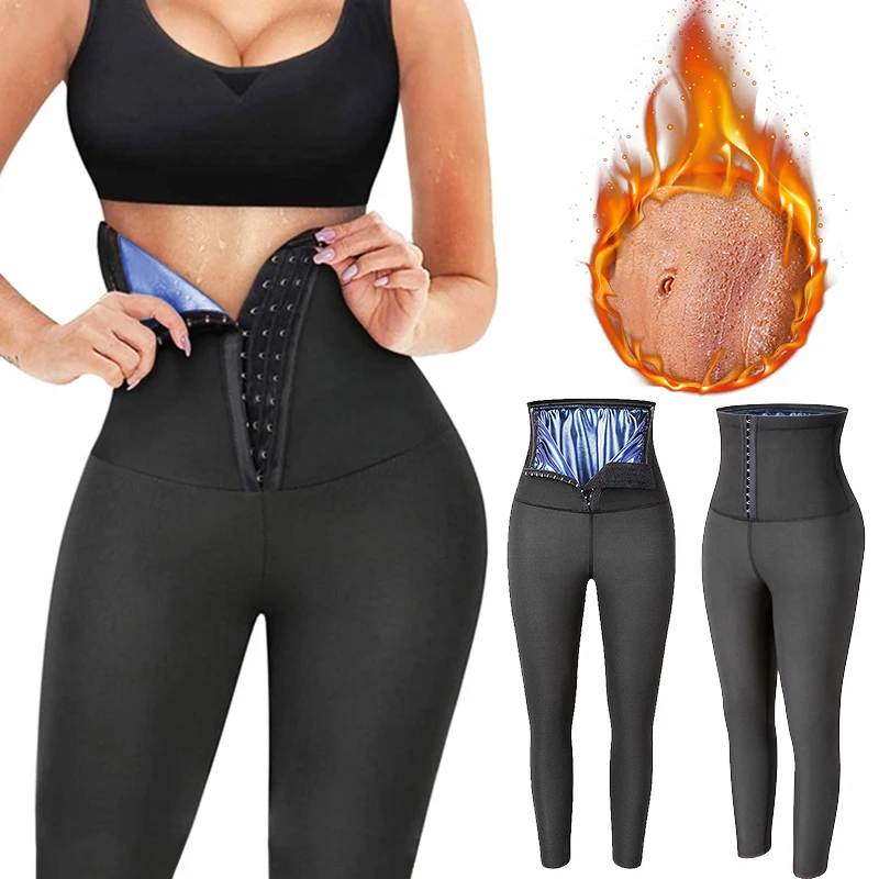 

High Waist Slimmer Tights Long Slimming Pants Weight Loss Thermo Sweat Sauna Neoprene Workout Body Shapers