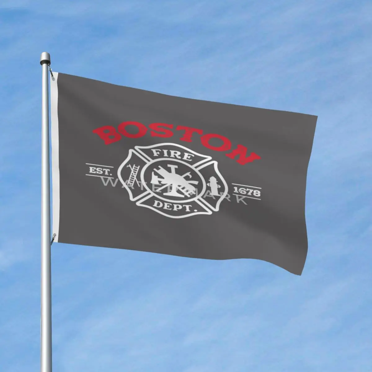

Boston-fire-dept-est-1678-firefighter современный флаг с металлическими Люверсами яркие цвета мягкая ткань легкий изысканный