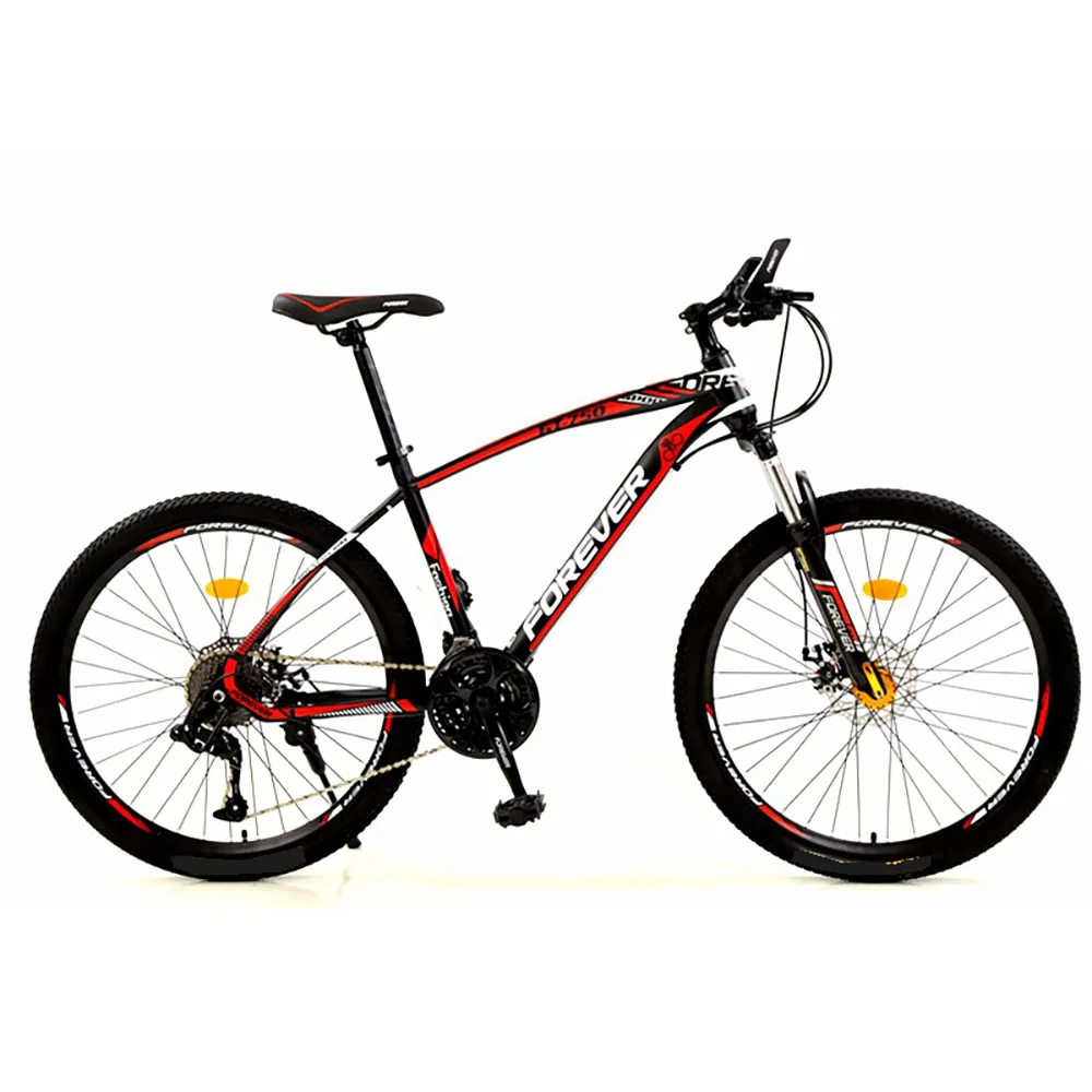 

26 Inch 24 Speed Bicycle High Carbon Steel Dual Disc Brake Suitable For Height 150 To 185cm Load 120kg Thick Shock Absorption