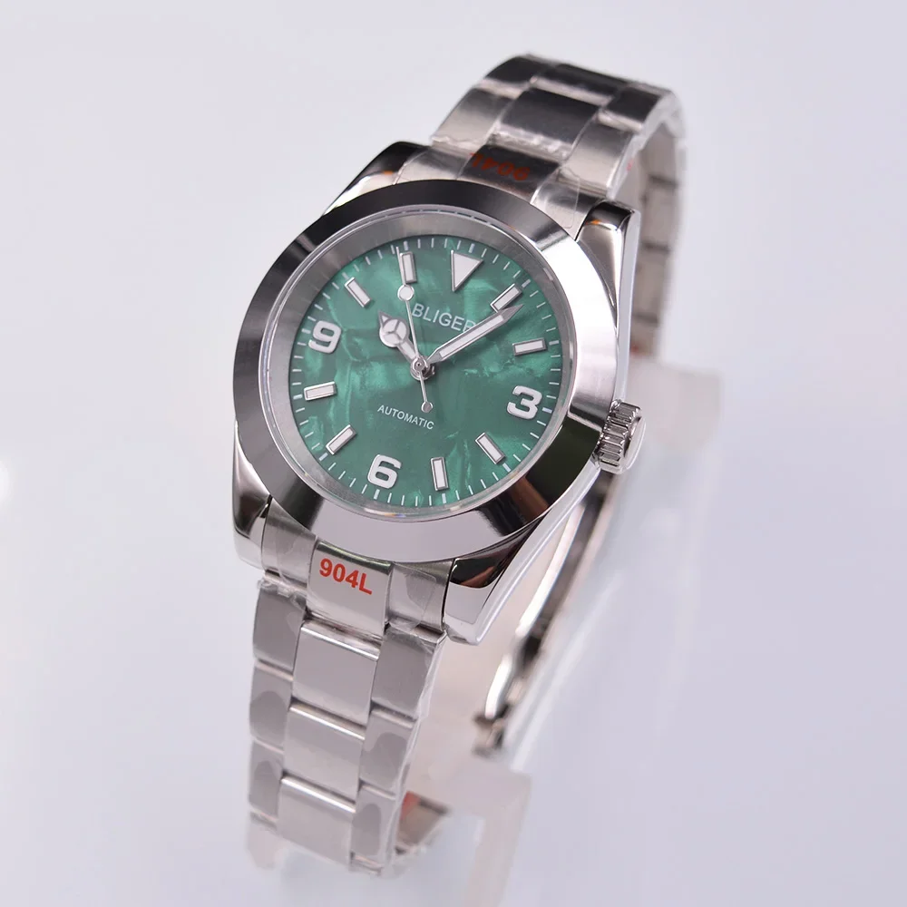 Часы наручные BLIGER NH35A Мужские автоматические Япония светящиеся стерильные с