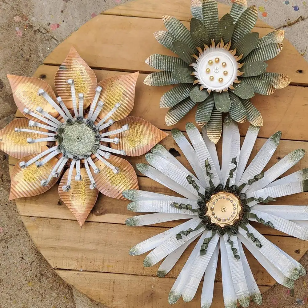 

Wrought Iron Daisy Wall Hanging Metal Flower Wall Sculptures Art Decorations For Kitchen Living Room Bedroom Terrace Backya S6E6