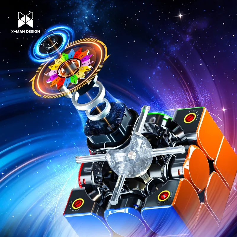 Фото [SaoCube] QiYi X-Man Tornado V3M Премиальный флагманский магнитный скоростной кубик 3x3 с УФ-покрытием, совместная коллекция Qiyi SaoCube, головоломка Tornado №2