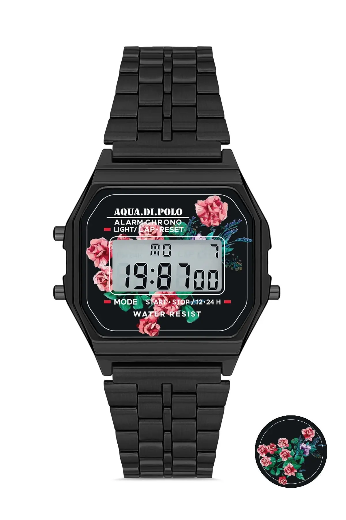

2022 Watches Unisex black retro floral pattern digital New Fashion Stylish Brand Top Quality Wristwatches