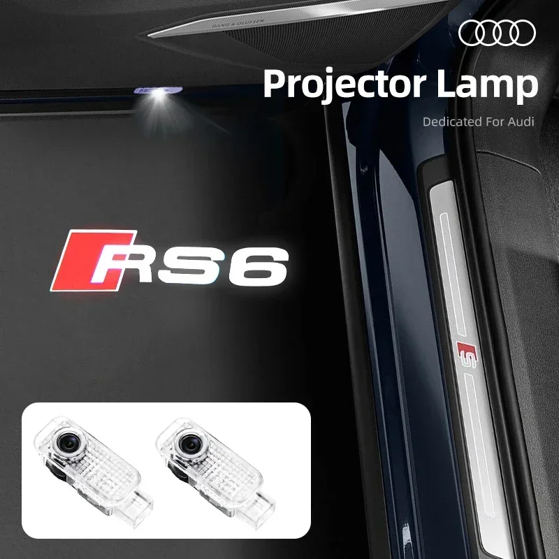 2 шт. HD лампа приветствия двери автомобиля светодиодная проектора для Audi SLINE QUTTRO S2