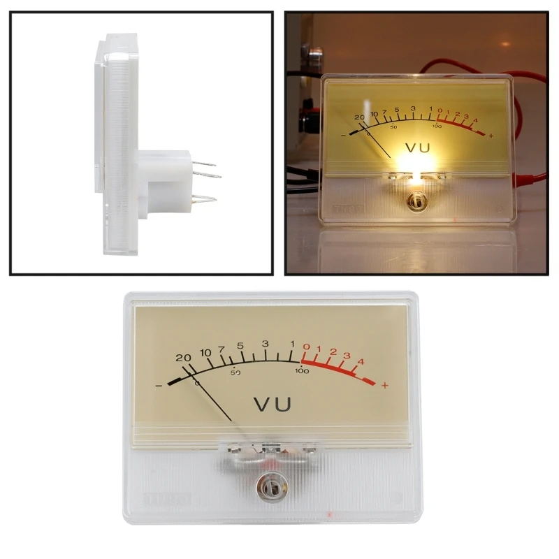 

High Sensitivity VU Meter Yellow Panel VU Meter Digital Amplifier Pointer Sound Level Used for Home Theater Mixer-