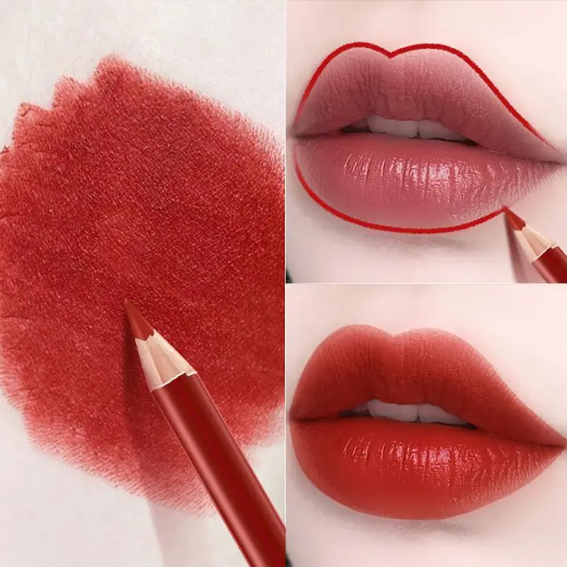 

1Pcs Cosmetic Lip Liner Professional Matte Waterproof Lady Charming 16 Colors Lipstick Pencil Contour Makeup Lipstick Tool TSLM2