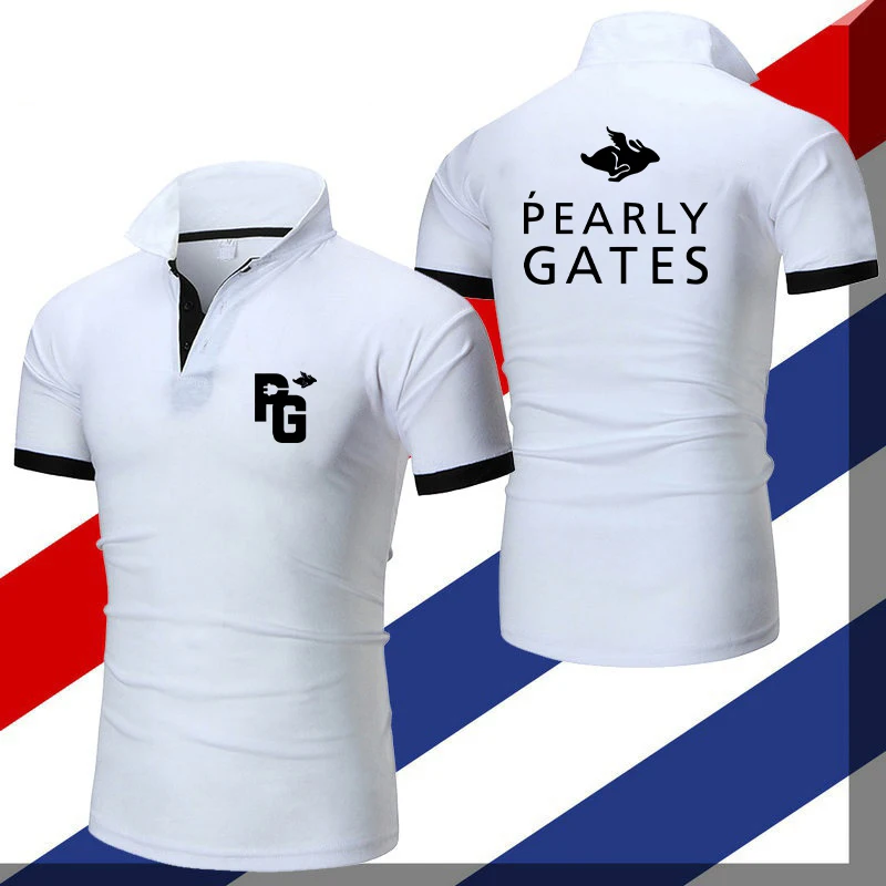 Summer Men's Polo Shirt Men's Casual Printed T-shirt Men's Brand Fashion Short-sleeved Polo Shirt Business Top Men's Clothing