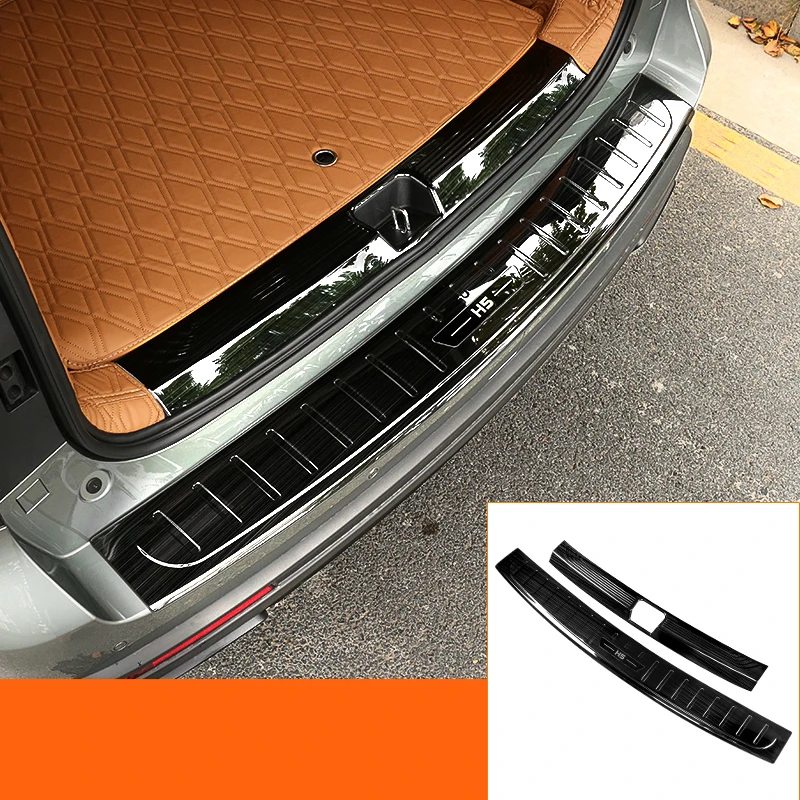 

Для GWM Haval H5 II 2-го поколения 2023 2024 Стайлинг автомобиля протектор из нержавеющей стали для заднего бампера протектор для порога багажника защита протектора аксессуары