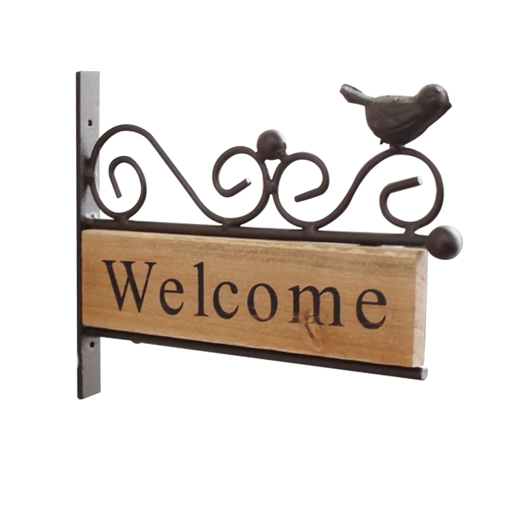 

Пасторальный знак приветствия стена табличка страна фотография Реквизит птица винтажный фотографический дом мини современный подарок ста...