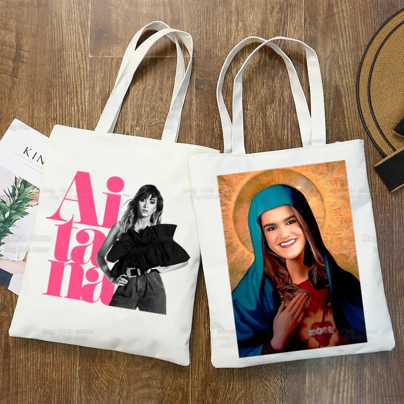 

Singer Aitana Ocana Shopper Bags Shopping Bag Tote Bag Shoulder Bag Canvas Bags Large Capacity College Handbag