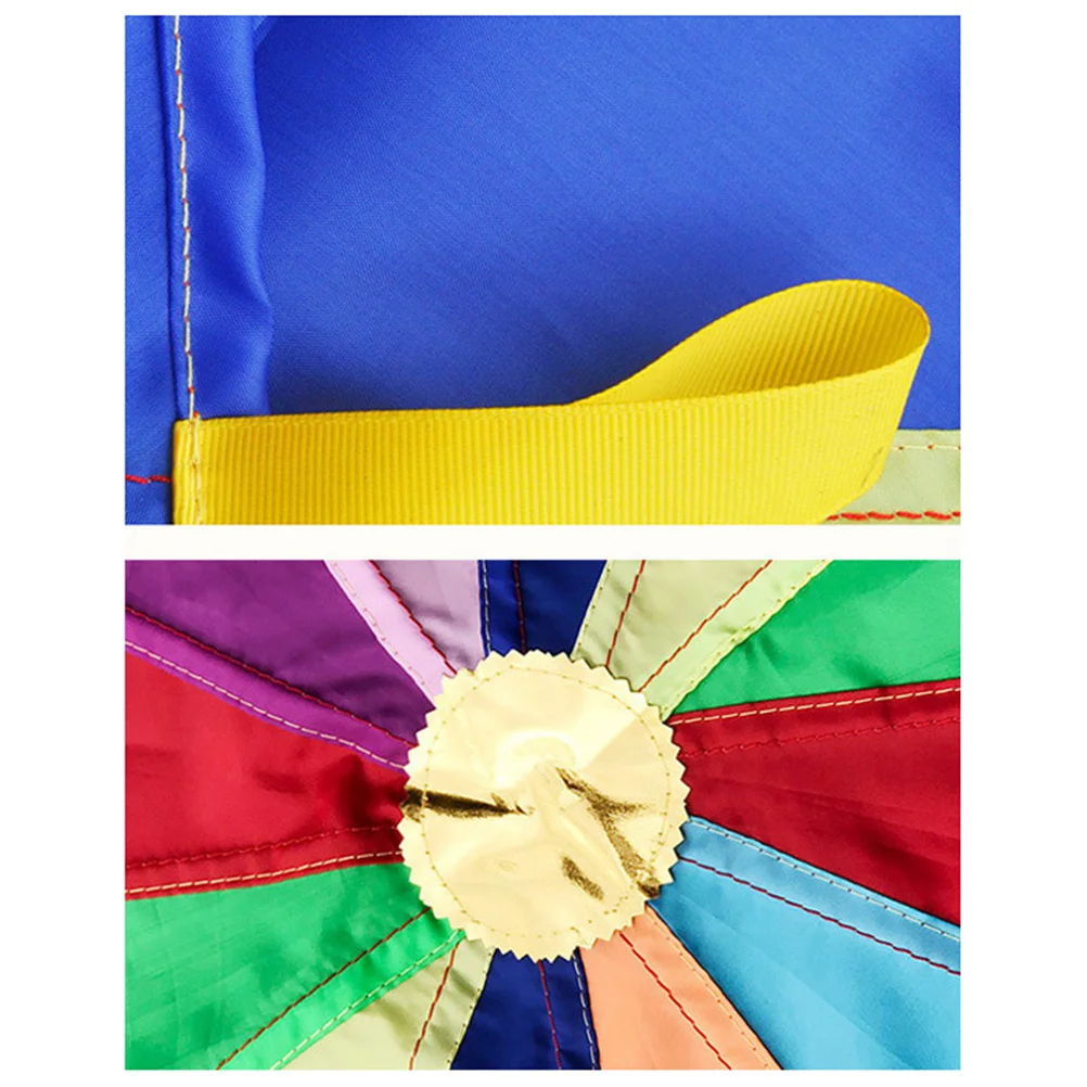

Kids Play Parachute Rainbow Umbrella Kindergarten Early Education Outdoor Umbrella 3 Meters in Diameter Parachute for Party