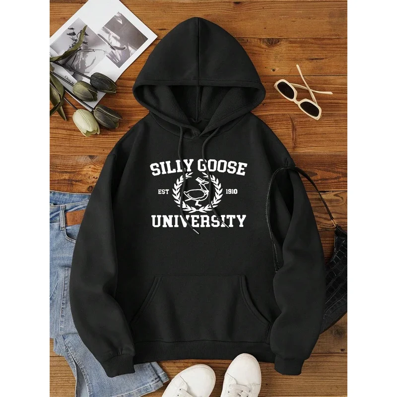 Silly Goose Est 1982 университетская одежда мужской и женский пуловер в стиле хип-хоп