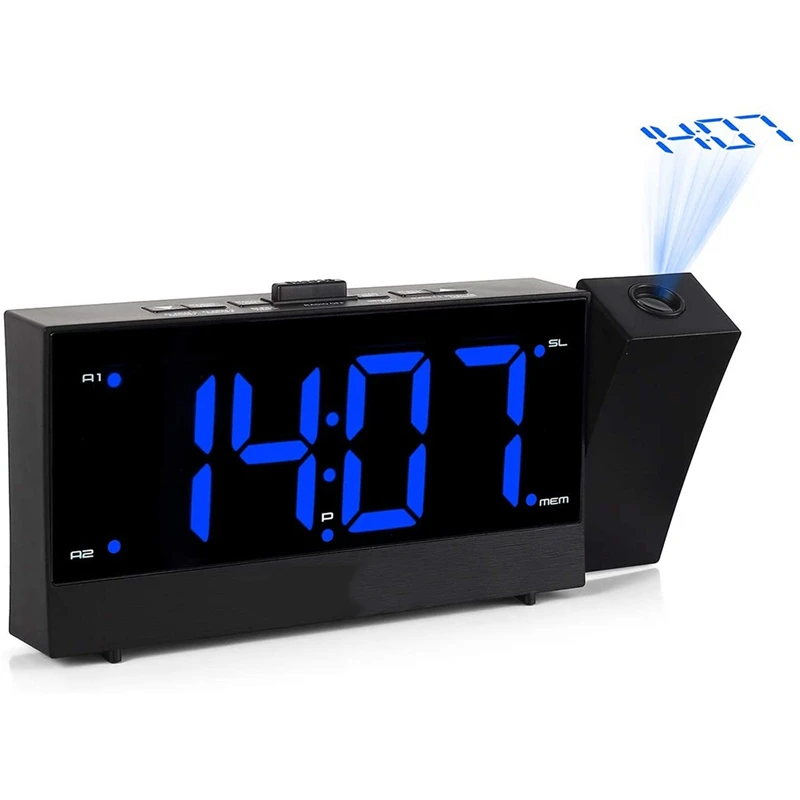 

Цифровой будильник с проекцией, радиоприемник со светодиодным дисплеем и USB-портами для зарядки, для детской комнаты