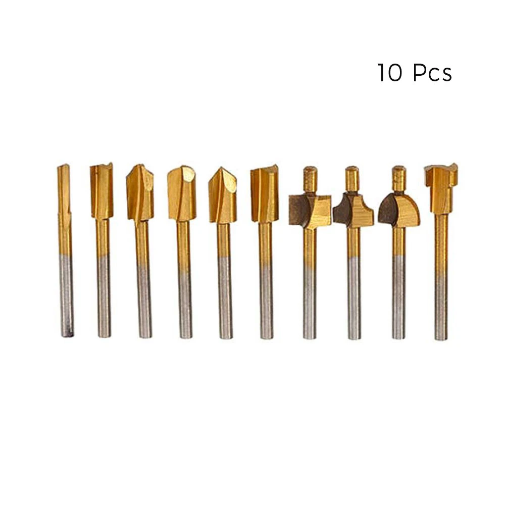 10 шт. биты из быстрорежущей стали фреза по дереву подходит для набора вращающихся