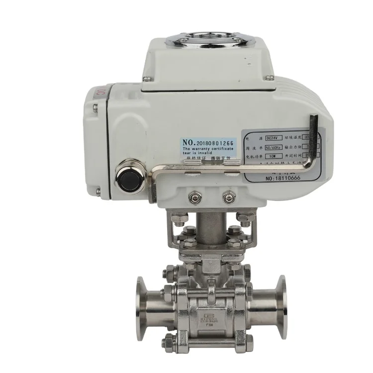 

Sanitary 3A Ce 3/4 "-4" Three Piece Motorized Electric Stainless Steel 3Pc Ball Valve Hydraulic Flow Control Valve