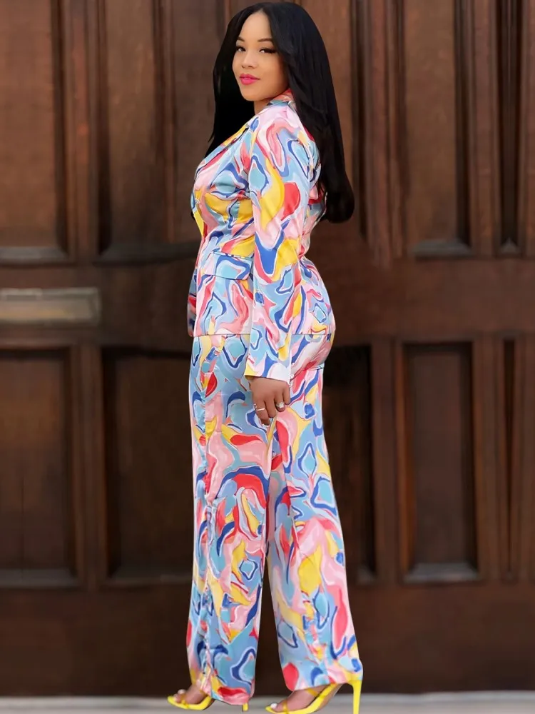 Женские комплекты из 2 предметов Осень-зима 2024 блейзер с длинным рукавом и