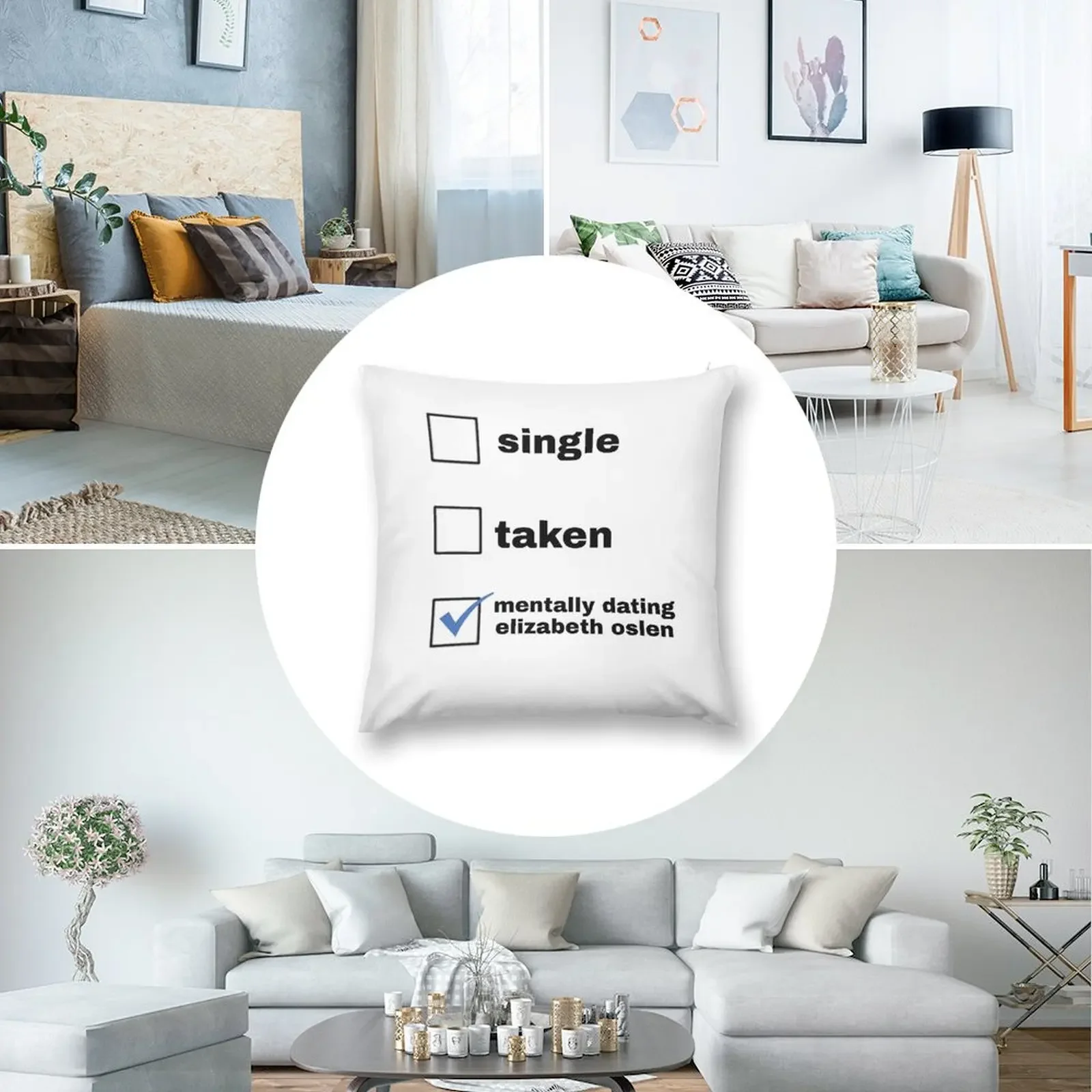 Ментально знакомства Elizбет Олсен Декоративная подушка Наволочка Предметы