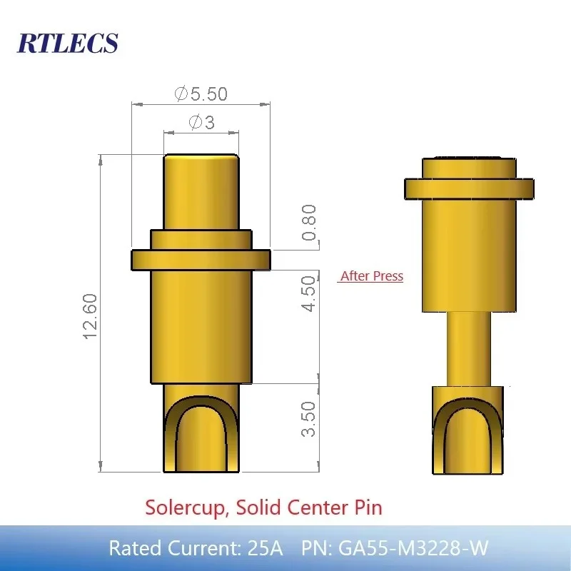 

2/5/20 шт. сильноточный пружинный разъем Pogo Pin 4A 5A 10A 15A 25A Мощность тяжелой батареи POGOPIN Разъем для зарядки