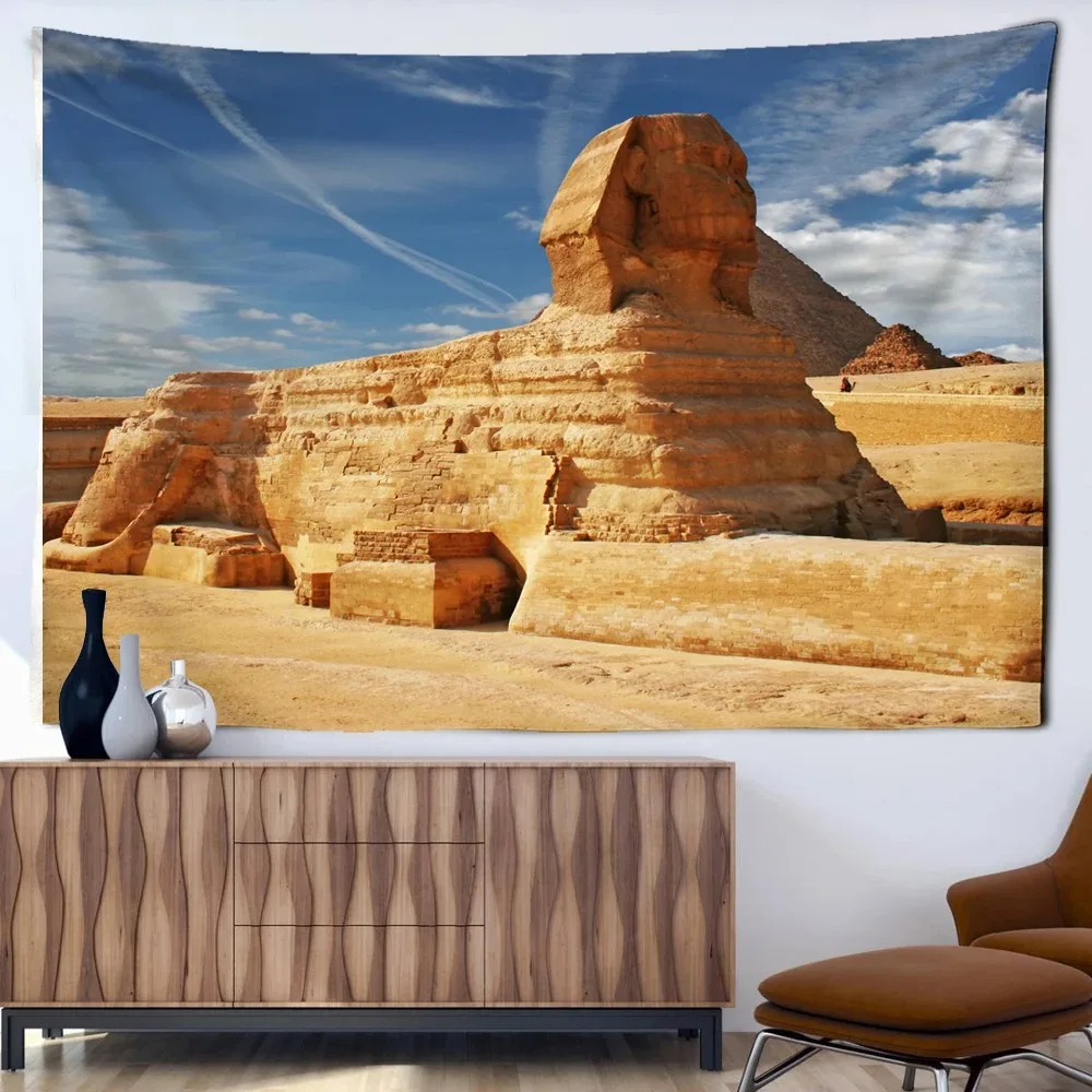 Декоративный гобелен в виде пирамиды декор для офиса гостиной домашний