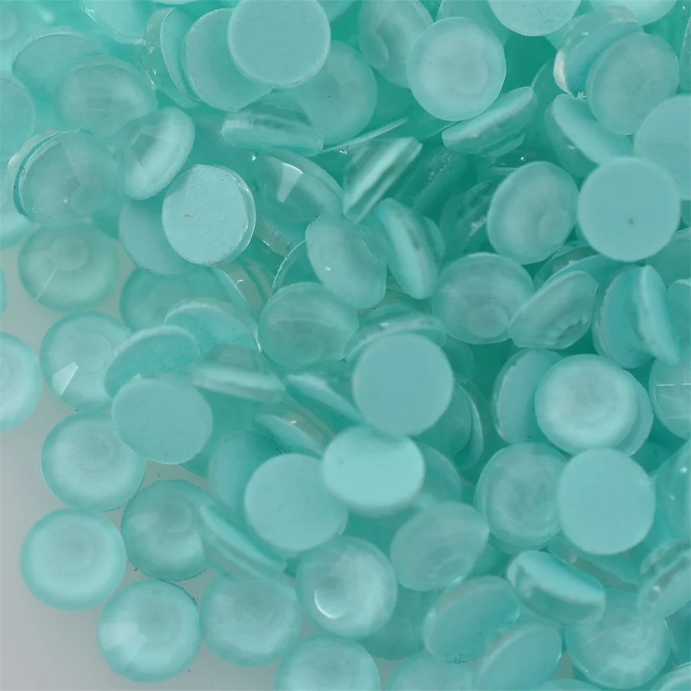 Бирюзовые Стеклянные Стразы Искусственный Муассанит Клейкая Плоская Задняя