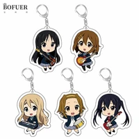 llaveros de anime k on acrylic keychain for guitar backpack rock cute girl music popular comics keyring boutique pendant gift