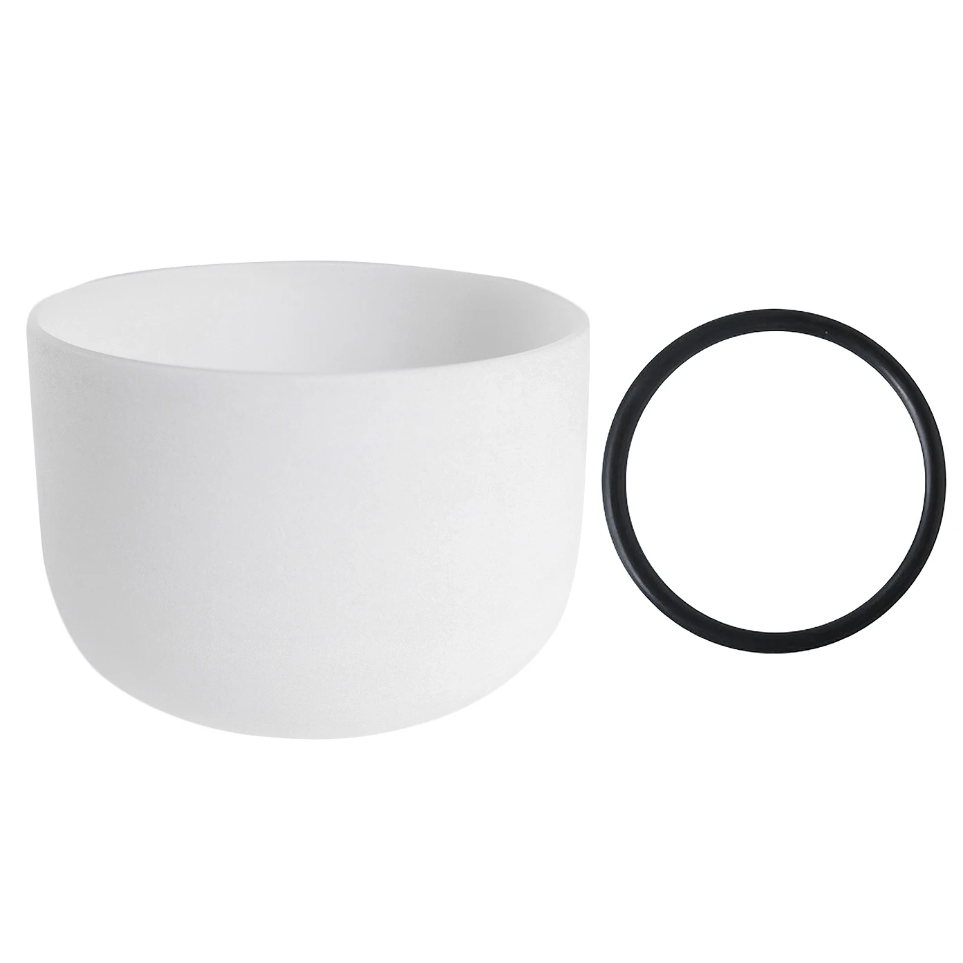 

8Inch Note Perfect Sound a Third-Eye Chakra Frosted Quartz Crystal Singing Bowl