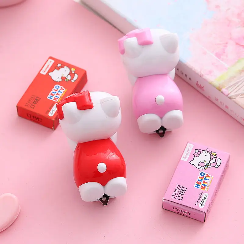 Kawaii Sanrio аксессуары Hello Kittys мини-степлер набор мультфильмов | Фигурки из