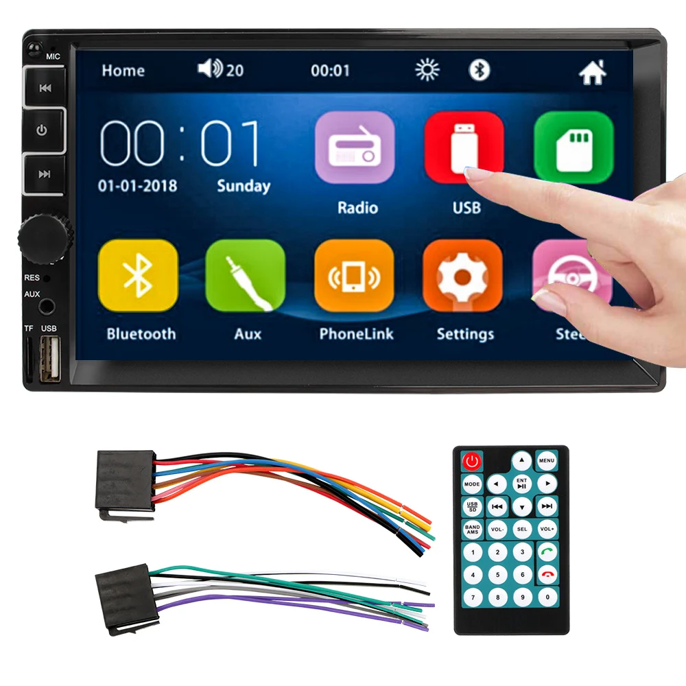 

Car Radio 2 DIN MP5 Multimedia Car Player Bluetooth USB TF FM Camera HD Stereo Receiver 7" Touch Screen Auto Audio Car Stereo